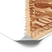 Tannu Tuva 10 Turkey Red Triangle Stampポートフォリオ ポスター (角)