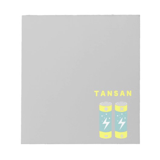 TANSANバッテリ ノートパッド (正面)