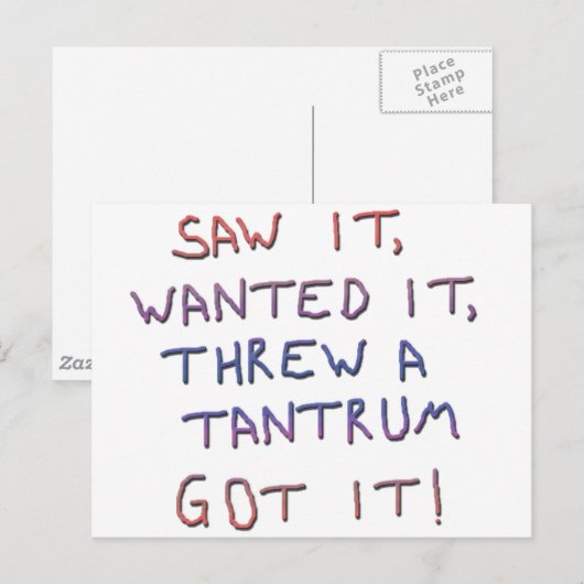 Tantrumコピー ポストカード (正面/裏面)