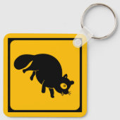 Tanuki Crossing! Japanese Road Sign キーホルダー (裏面)