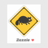 Tanuki Crossing! Japanese Road Sign シール (シート)