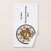 Tanuki Japanese Yokai Personalized Hand Towel ハンドタオル (ハンドタオル)