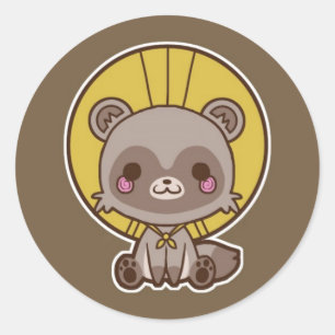 Tanuki (Raccon犬)のステッカー ラウンドシール