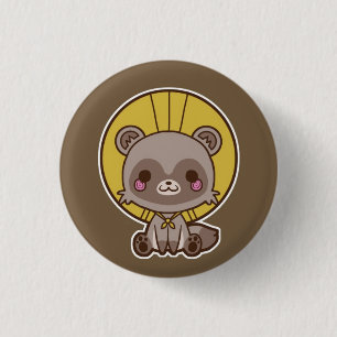 Tanuki (Raccon犬)ボタン 缶バッジ