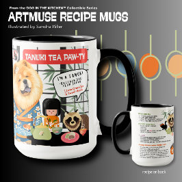 TANUKI TEA PAWTY Chow Art Muse Recipe  マグカップ