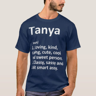 TANYA定義名パーソナライズされたギフおもしろいト Tシャツ