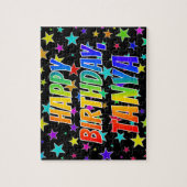 「TANYA」ファーストネーム、おもしろい「ハッピーバースデー」 ジグソーパズル (縦)