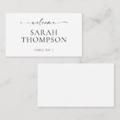 TANYA Flat Wedding Place Card or Escort Card プレイスカード (正面/裏面)