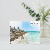 Tanzania Africa Landscape Travel Art Keepsake  ポストカード (スタンド正面)