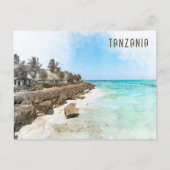 Tanzania Africa Landscape Travel Art Keepsake  ポストカード (正面)