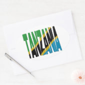 Tanzania flag 楕円形シール (封筒)