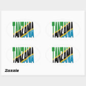 Tanzania flag 楕円形シール (シート)
