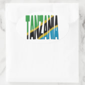 Tanzania flag 楕円形シール (バッグ)