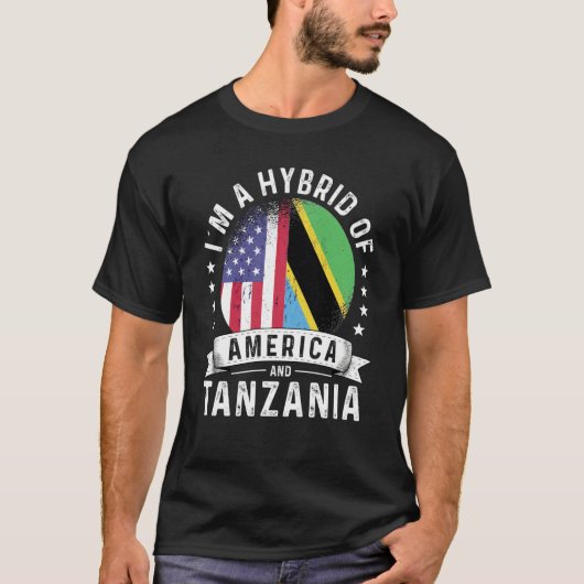 Tanzanian American Patriot Grown Flag Humor Tシャツ (正面)