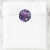 Tanzanite Diamond Celestial Moon Luxury Aesthetic ラウンドシール (バッグ)