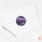 Tanzanite Diamond Celestial Moon Luxury Aesthetic ラウンドシール (封筒)