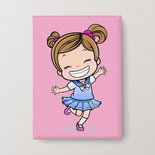 Tanzendes Mädchen 缶バッジ (正面)