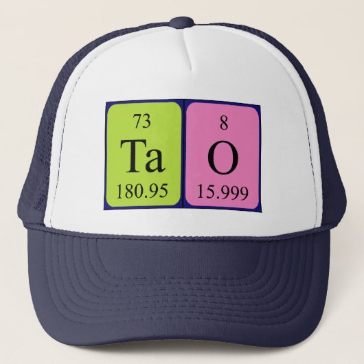 Tao周期表名hat キャップ (正面)