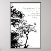 Tao Te Ching/Sunset Tree B&W写真 ポスター (正面)