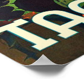 Taormina、風景、イタリア、ヴィンテージ旅行ポスター ポスター (角)