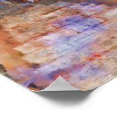 Taormina Sicily Italy Narrow Street Steps Painting ポスター (角)