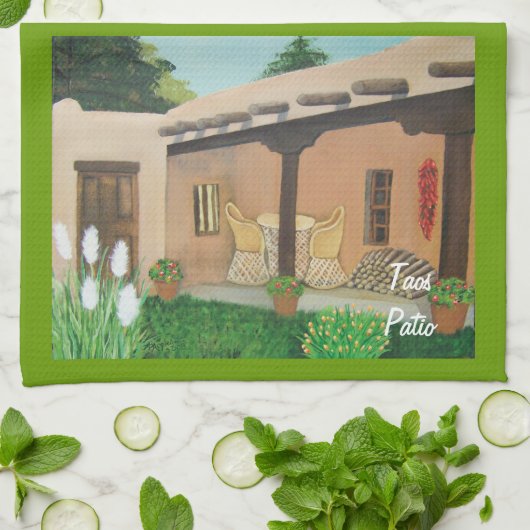 Taosのテラスの~の景色 キッチンタオル (折り畳み)