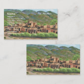 Taosの村落、ニューメキシコ 名刺 (正面/裏面)