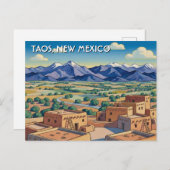 Taos New Mexico Travel ポストカード (正面/裏面)