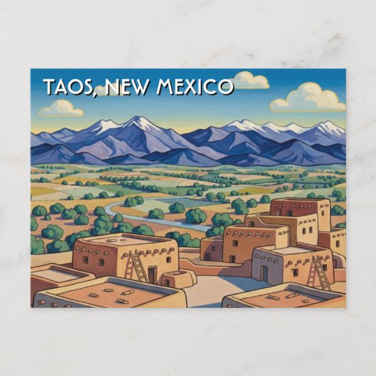 Taos New Mexico Travel ポストカード (正面)
