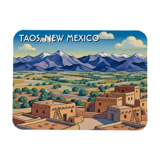 Taos New Mexico Travel マグネット (横)