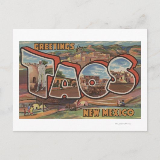 Taos, New MexicoLarge Letter ScenesTaos, NM 2 ポストカード (正面)