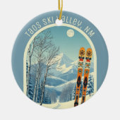 Taos Ski Valley New Mexico ski souvenir  セラミックオーナメント (正面)