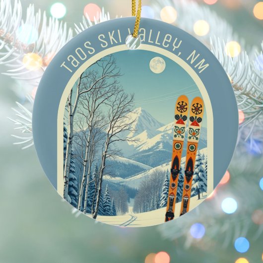 Taos Ski Valley New Mexico ski souvenir  セラミックオーナメント
