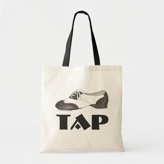 Tap Dance Black White Oxford Shoe Dancer Gift Bag トートバッグ (正面)