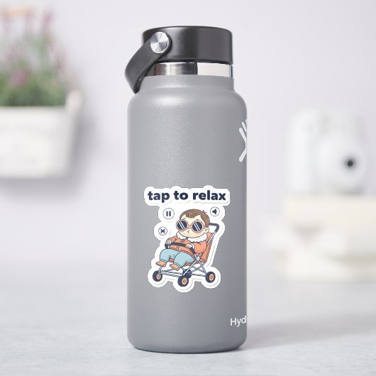 Tap to Relax Funny Baby Sticker  シール (HydroFlask)