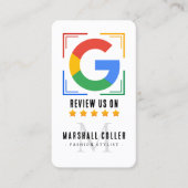 Tap to Review Google Review QR Code Google Ratings 名刺 (正面)
