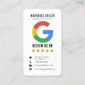 Tap to Review Google Review QR Code Google Ratings 名刺 (正面)