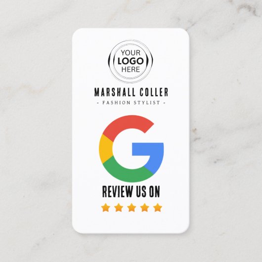 Tap to Review Google Review QR Code Google Ratings 名刺 (正面)