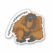 「Tapanuli Orangutan」ステッカー シール (正面)
