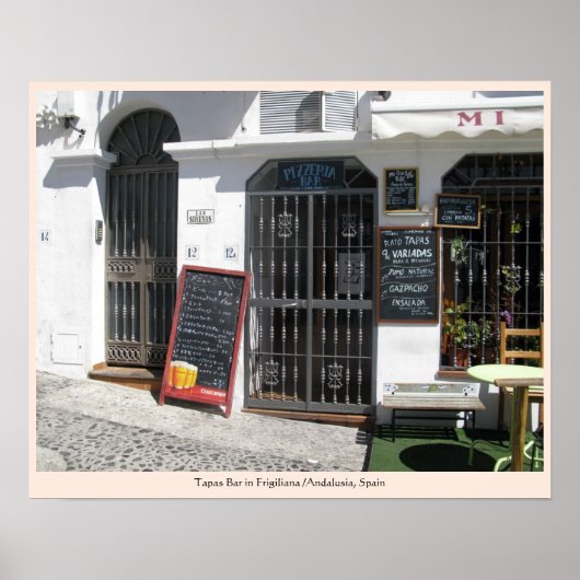 Tapasバーin Frigiliana / Andalusia，スペイン ポスター (正面)
