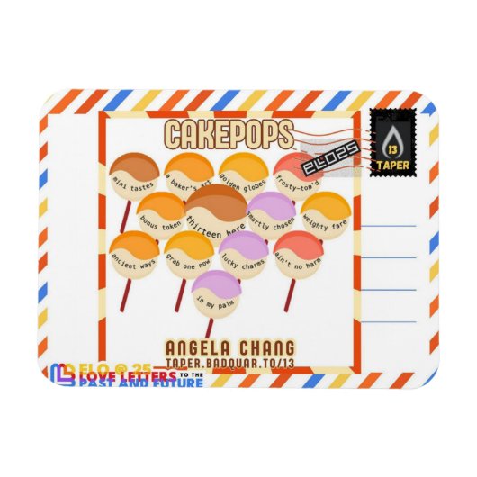 Taper:CakePops ELO2025おめでとう マグネット (横)