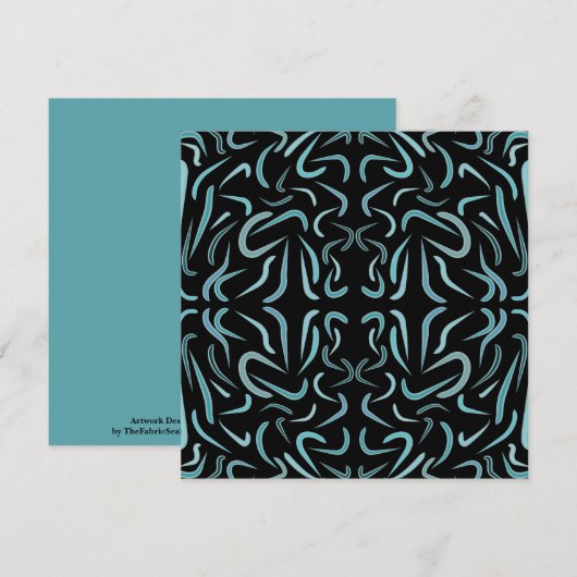 Tapered Outline Shapes Filled With Aquatic Colors カード (正面/裏面)