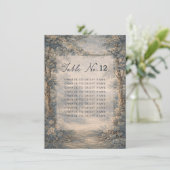 Tapestry Blue Toile wedding table seating chart (スタンド正面)