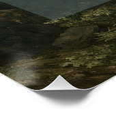 Tapestry Blue Toile wedding table seating chart ポスター (コーナー)