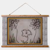 Tapestry - Three Little Flowers 吊り下げ型タペストリー (正面)