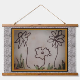 Tapestry - Three Little Flowers 吊り下げ型タペストリー