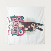 Tapestry – Victory Peace & Love Pop-Art Design タペストリー (正面(横))