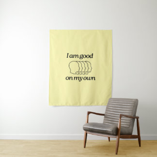 Tapestry with illustration and text タペストリー
