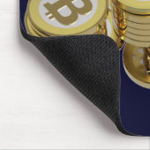 Tapete azul oscuro para ratón con BITCOIN - M4 マウスパッド (コーナー)
