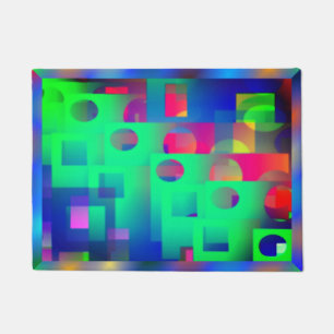 Tapete colorido, azul, vermelho, verde.. ドアマット